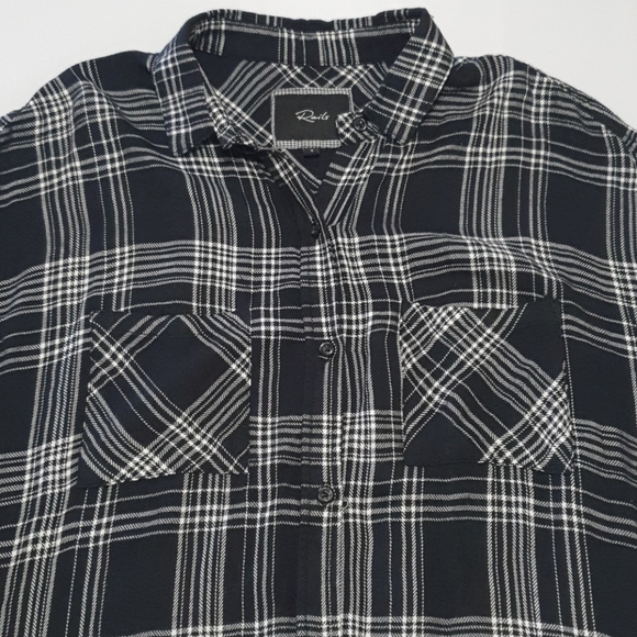 Rails Black Plaid Button Down Sleeveless Shirt - Picture 4 of 8